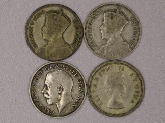 1911, 1934, 1935 & 1958 British Commonwealth Silver Shillings