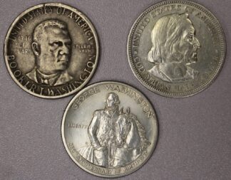 AUCTION- 1893, 1946 & 1982-D Silver Commemorative Half Dollars Circulated