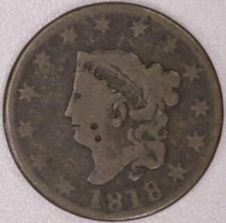 AUCTION- 1818 Matron Head Large Cent Circulated