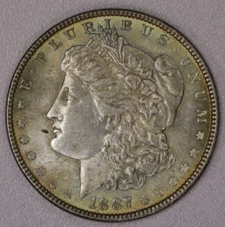 Auction-1887 Morgan Dollar Toned