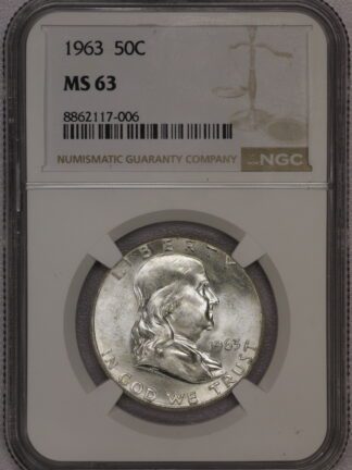 1963 Franklin Half Dollar NGC MS63