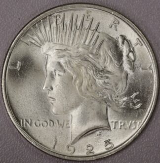 Auction - 1925 Peace Dollar BU Choice