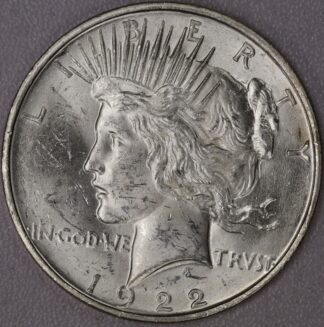 Auction - 1922 D Peace Dollar UNC Cleaned