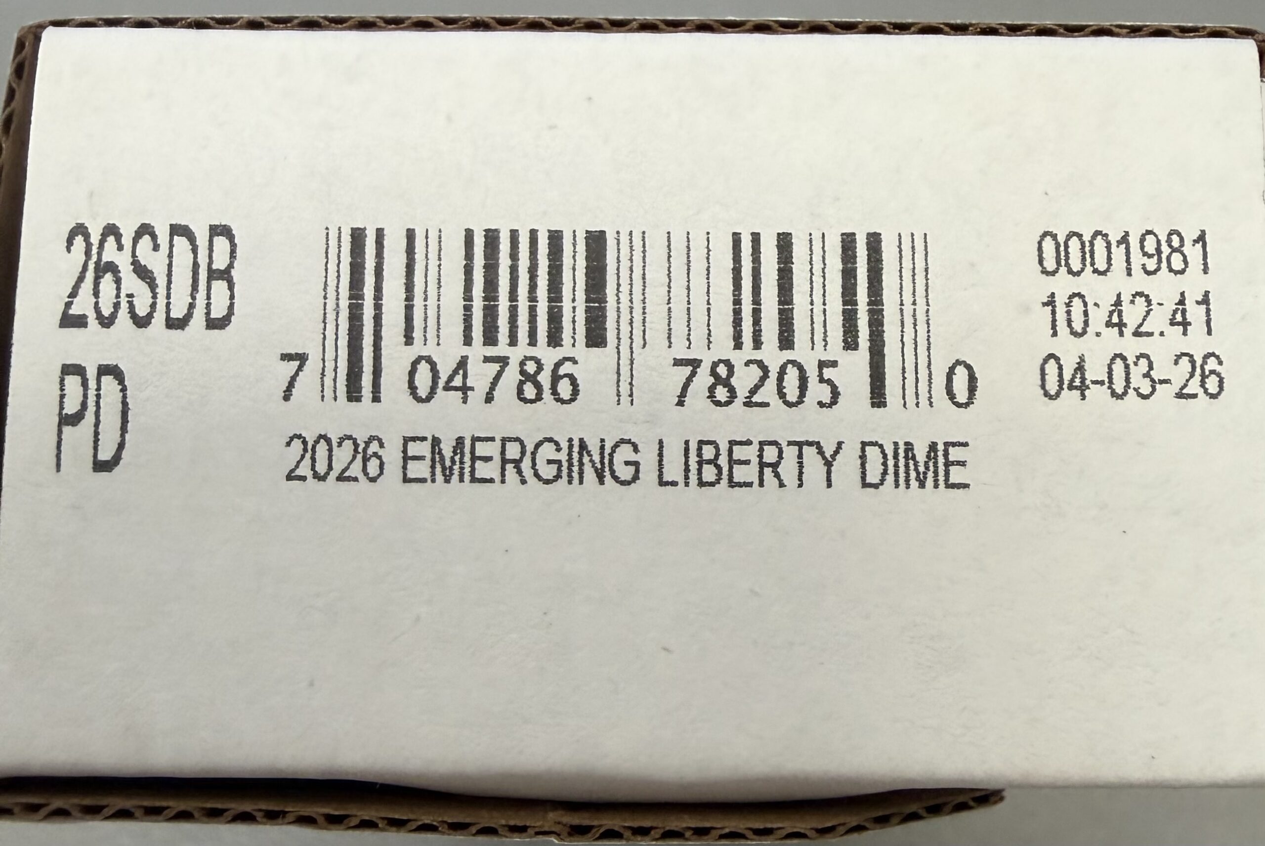 Auction-2026 Emergent Dime P/D Bag of 200 Coins, Unopened. Clad