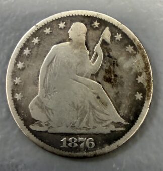 Auction-1876-S Seated Liberty Half Dollar Cleaned