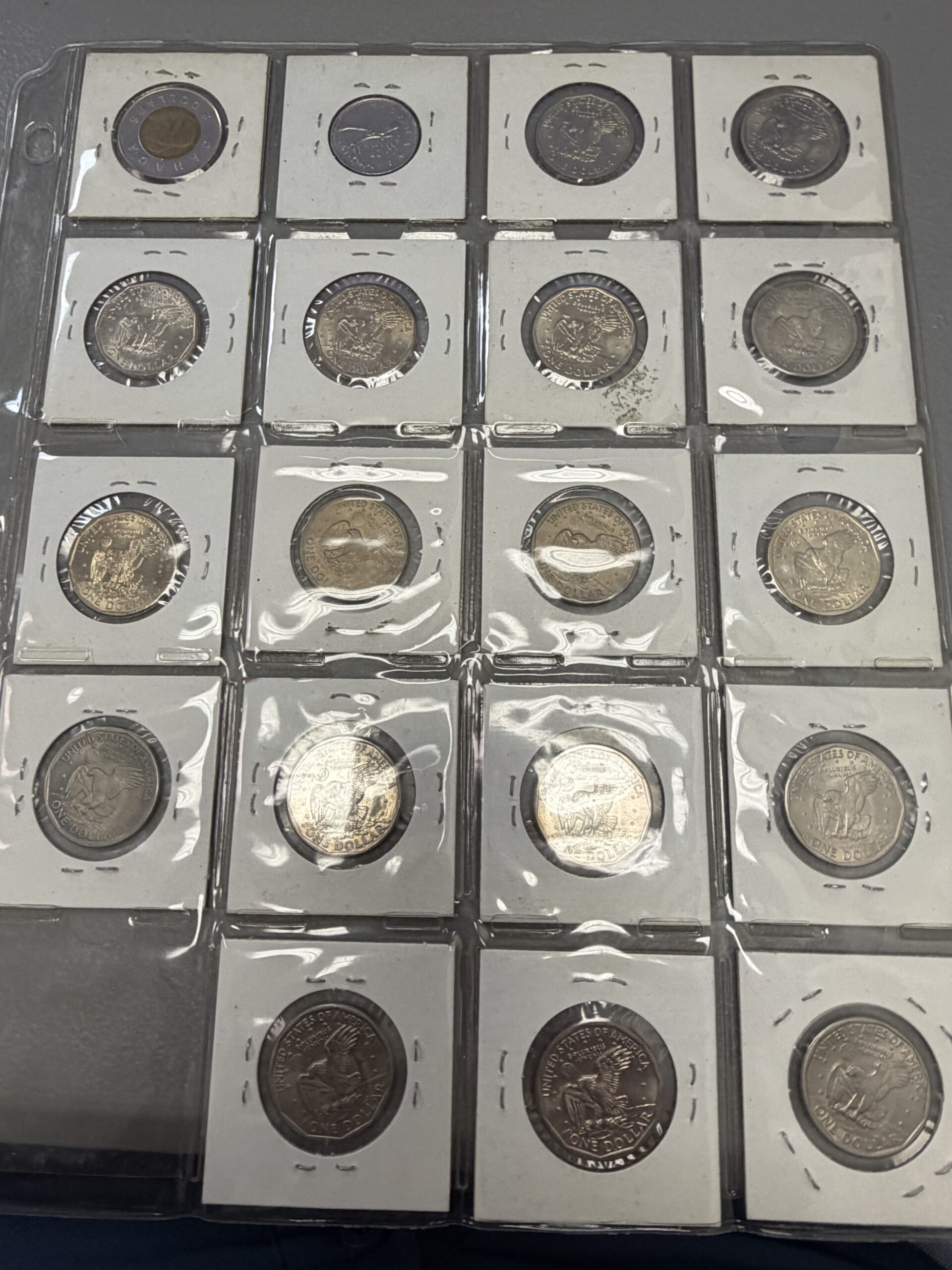 Auction-17 SBA Dollars; 1 Canadian Quarter; 1 Canadian $2 Polar Bear - Image 2