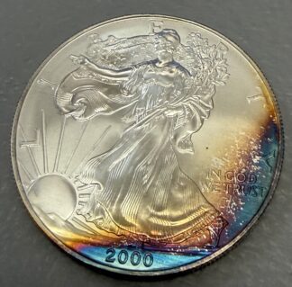 Auction-2000 Uncirculated Silver Eagle, Toned