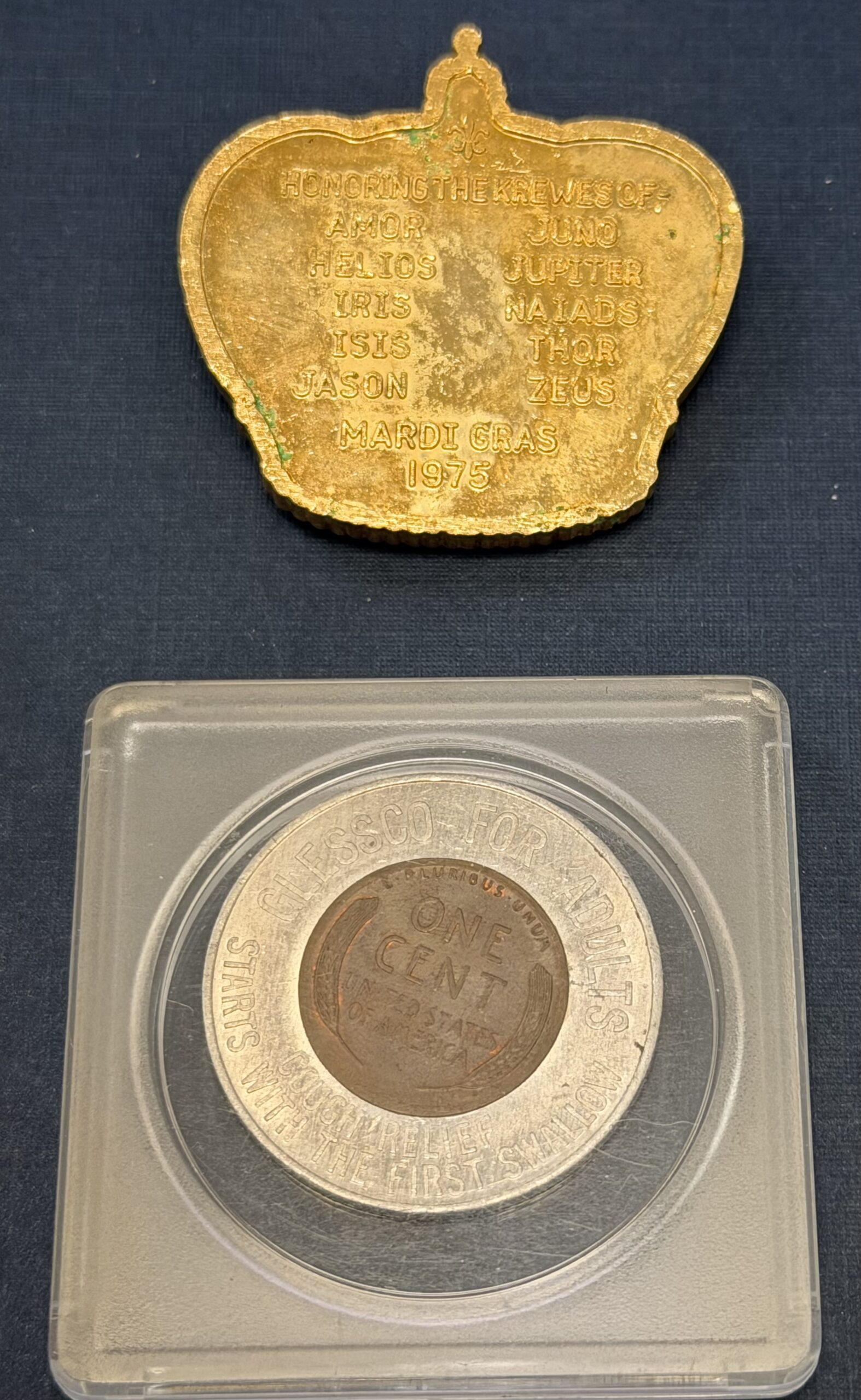 Auction: 1975 Mardi Gras and Dr. Drake's Cough Relief Advertising Tokens - Image 2