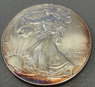 Auction-2015 Silver Eagle Toned