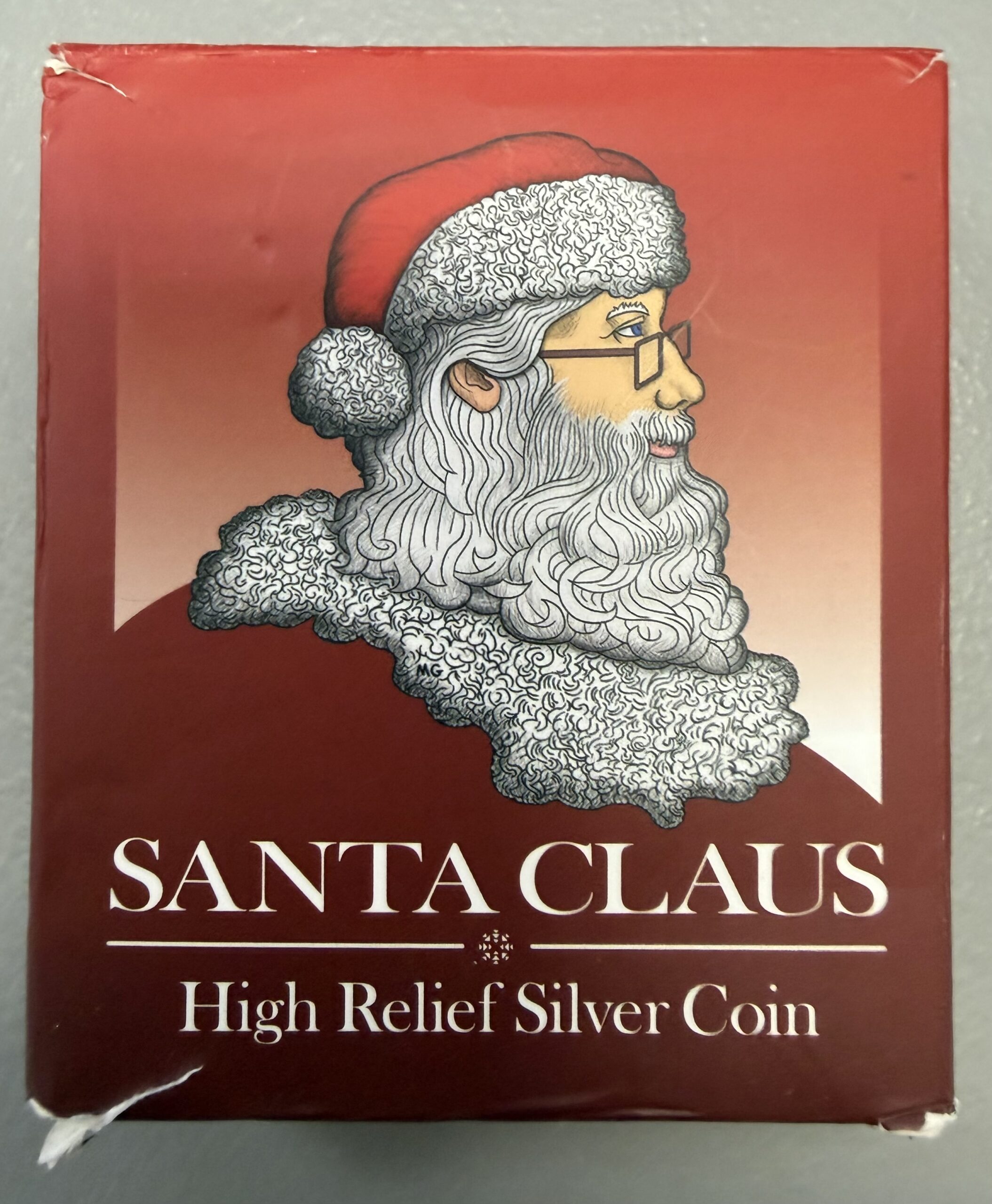 Auction-2014 Tuvalu Struck at Perth Mint One Ounce Silver Santa Clause Coin OGP/COA