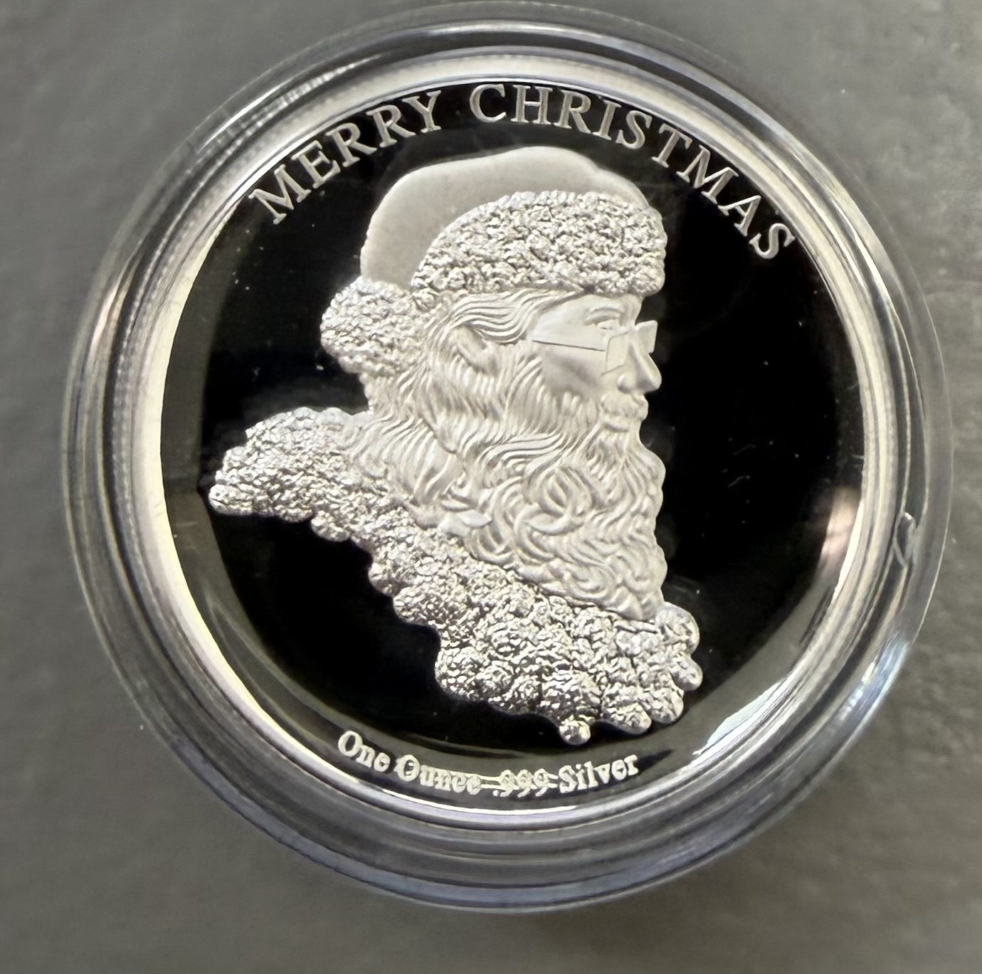 Auction-2014 Tuvalu Struck at Perth Mint One Ounce Silver Santa Clause Coin OGP/COA - Image 2