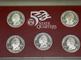 Auction-2006 Proof Silver State Quarters 5 Coin Set, Toned