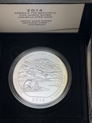 2014 Five (5) Ounce Silver ATB Great Sand Dunes Quarter OGP/COA