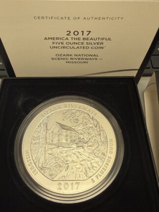 2017 Five (5) Ounce Silver ATB Ozark National Scenic Riverways OGP/COA