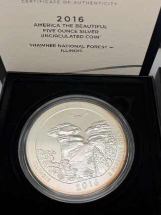 2016 Five (5) Ounce Silver ATB Shawnee National Forest Illinios OGP/COA