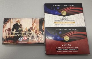 Auction-Group of Small Dollar Proof Sets: 2007, 2024 Reverse Proof, 2025 Reverse Proof OGP