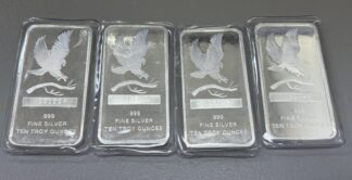 (1) Silver Towne 10 Oz Silver Bar
