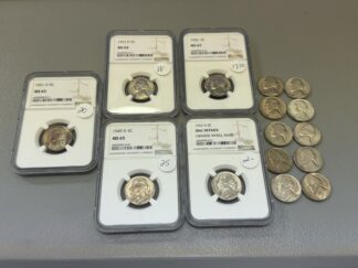 Auction: Group of Uncirculated Jefferson Nickels 5 Graded/10 Ungraded (See Description)