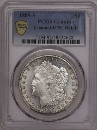 Auction-1889-S Morgan Dollar PCGS Cleaned Unc Detail