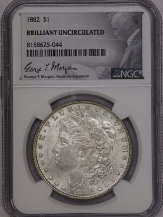 Auction-1882 Morgan Dollar NGC Brilliant Uncirculated