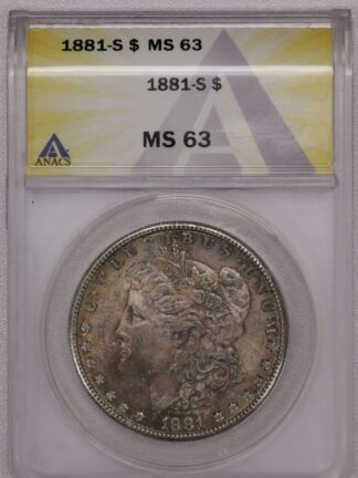 1881-S Morgan Dollar ANACS MS63