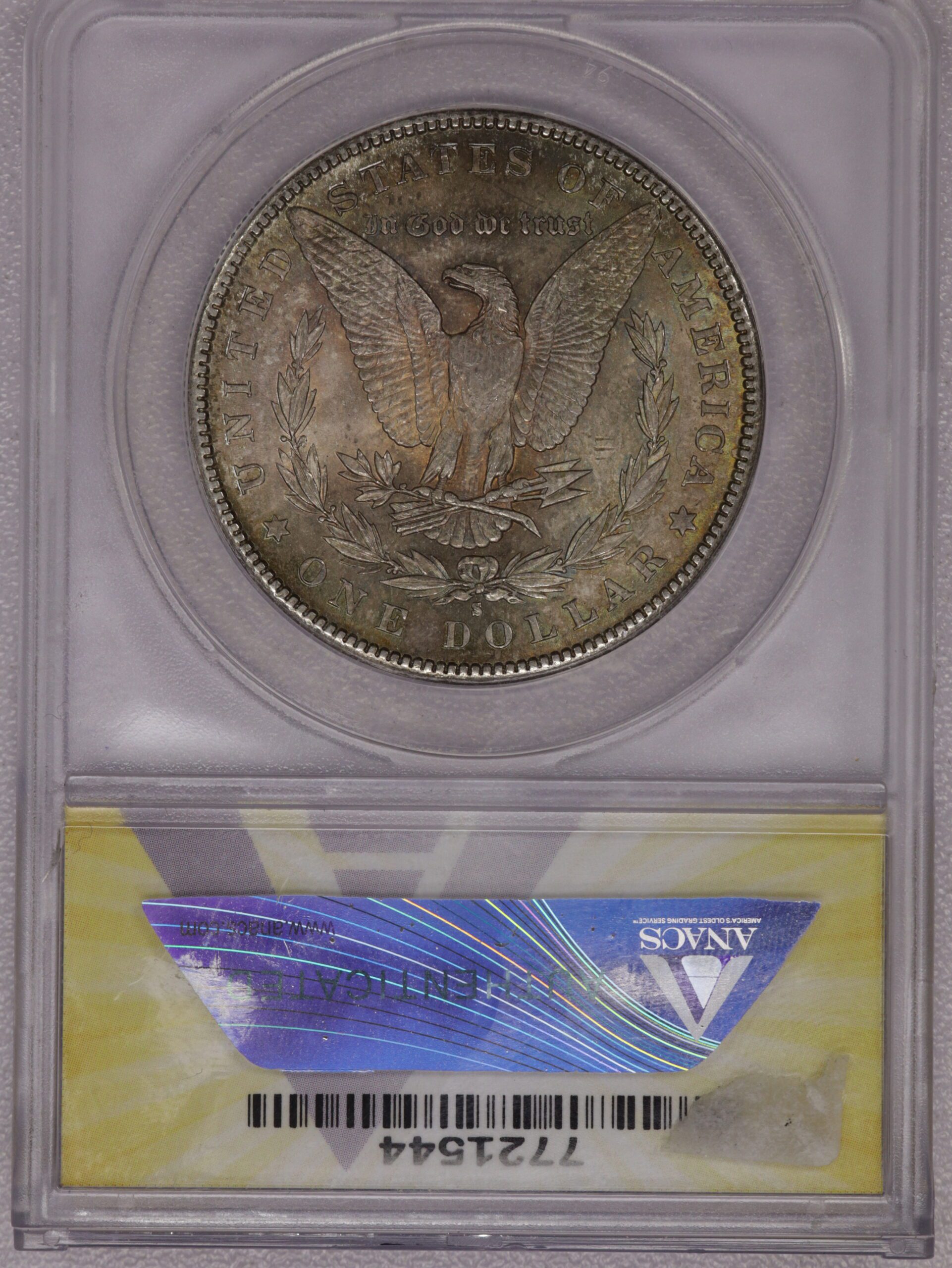 1881-S Morgan Dollar ANACS MS63 - Image 2