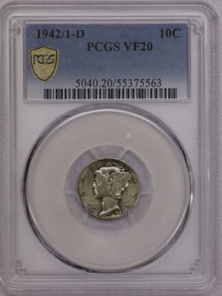 1942/1-D Mercury Dime PCGS VF20