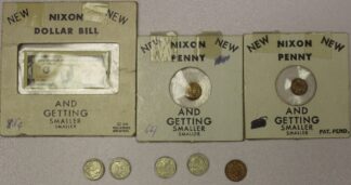 AUCTION- 1974 Nixon Inflation Money Tokens Cents , Nickels & Dollar Bill