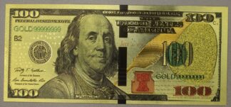 AUCTION- 100 Dollar Replica Bill Made with One Gram of Gold