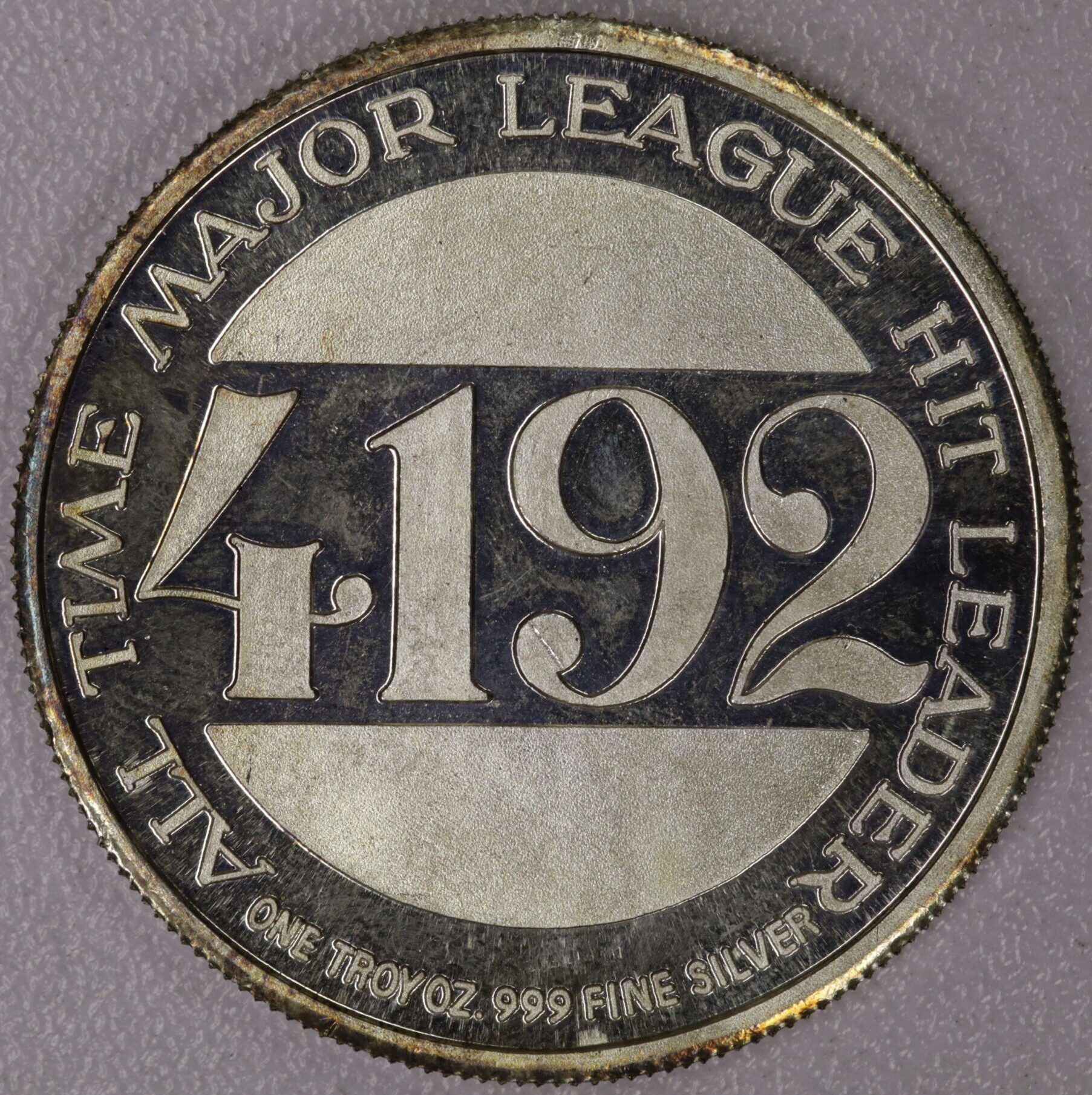 AUCTION- 1985 Pete Rose 4192 Major League Hit Leader Troy Oz .999 Silver - Image 2