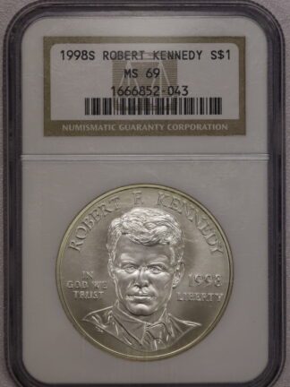 Auction-1998-S Robert Kennedy Silver Commemorative Half Dollar