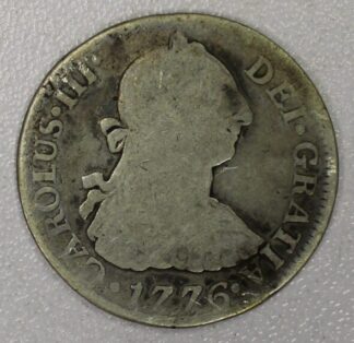 AUCTION- 1776-FM Mexico Two Reales Circulated