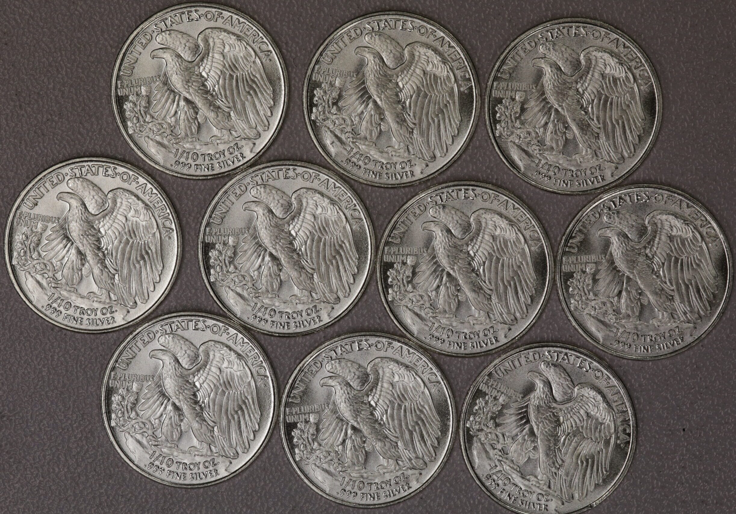 AUCTION- 10 One Tenth Ounce .999 Silver Rounds - Image 2