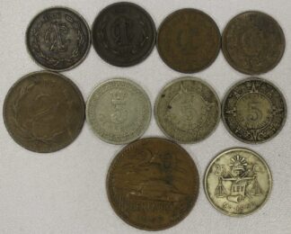 1901-1950 Ten Different Mexico Coins All Minors