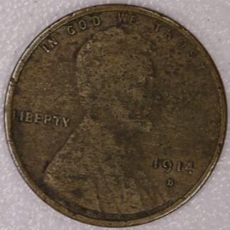 1914-D Lincoln Cent Fine Details Corroded
