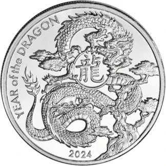 (1) 1 oz Silver Round - Asahi 2024 Lunar Year of the Dragon .999 Fine Asahi