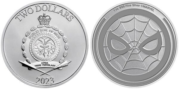 (1) Niue 1 oz Silver $2 Marvel: Spider-Man 999 Fine Silver